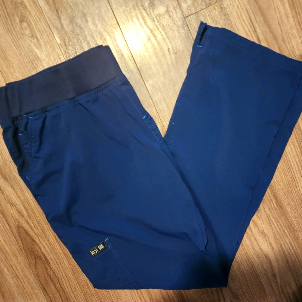 Koi Basics Scrub Pants Womens Size XL Navy Blue